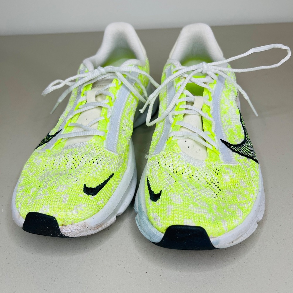 Nike SuperRep Go 3 Flyknit Next Nature in White Volt Women's 10 Cross Training